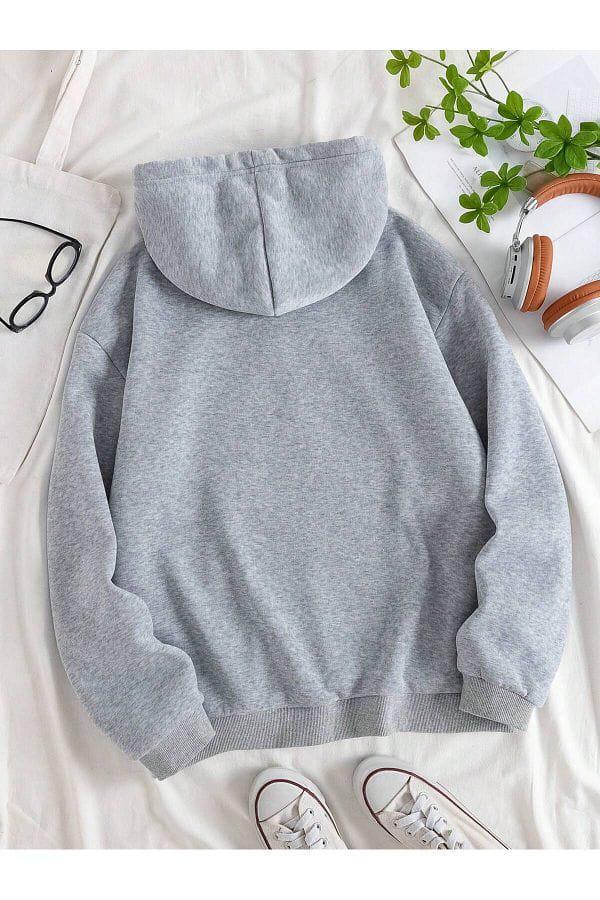MENS COZY FLEECE PLAIN HOODIE COMFORTABLE TO WEAR