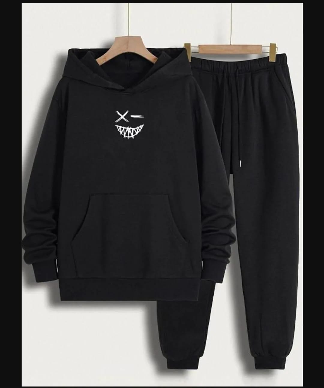 2 Pcs Men's Fleece Printed Track-Suit