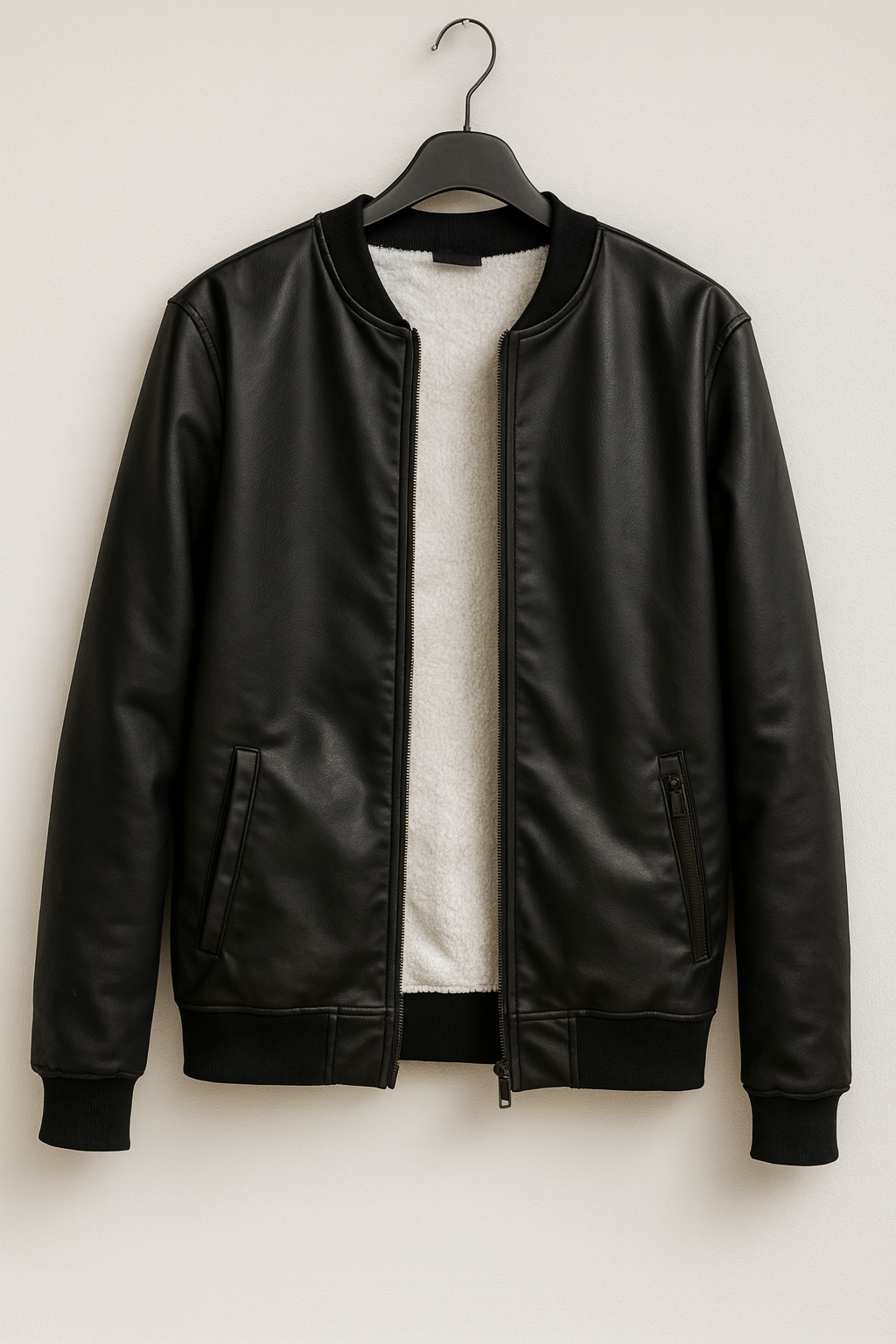 Winter leather jacket