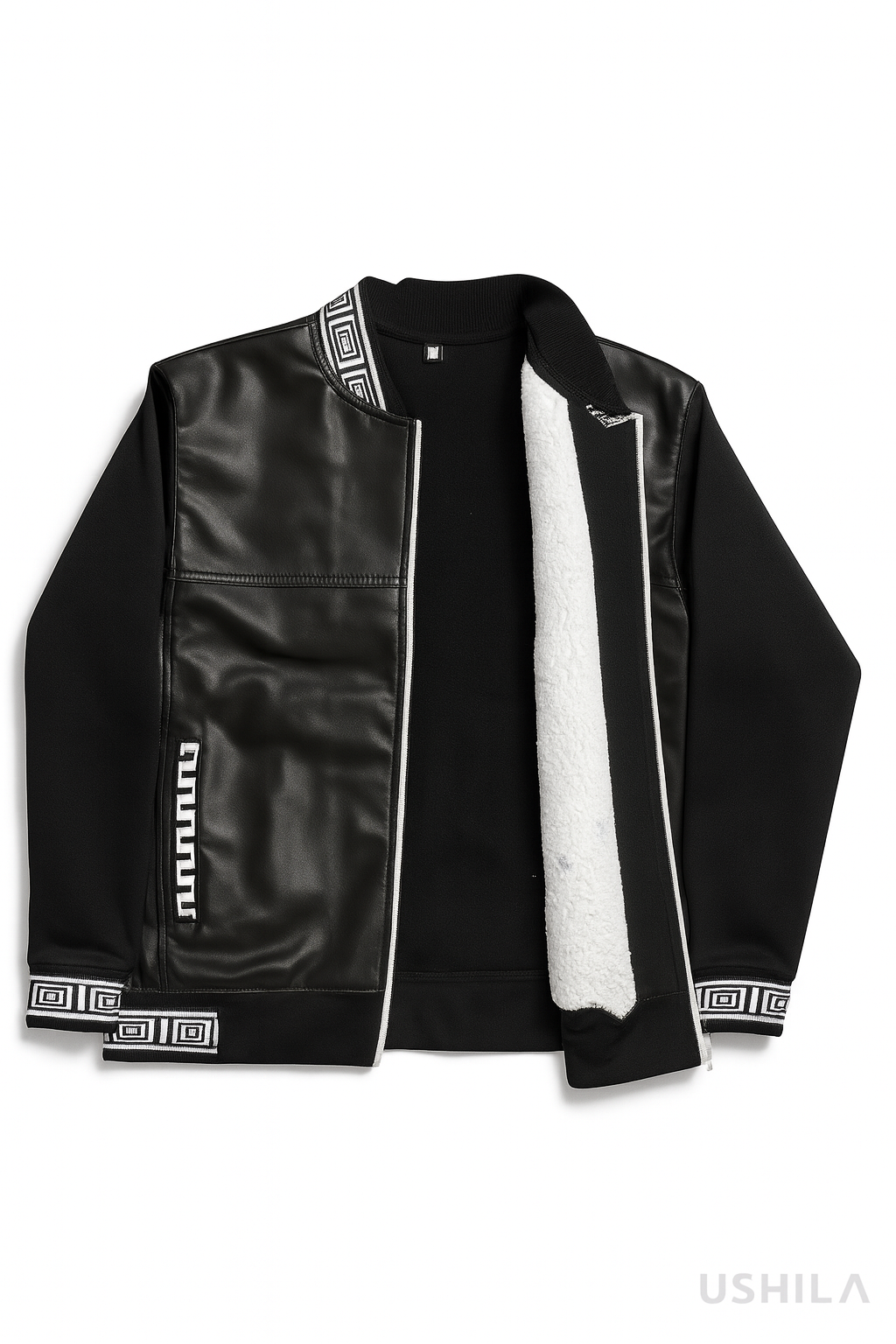 Winter leather jacket